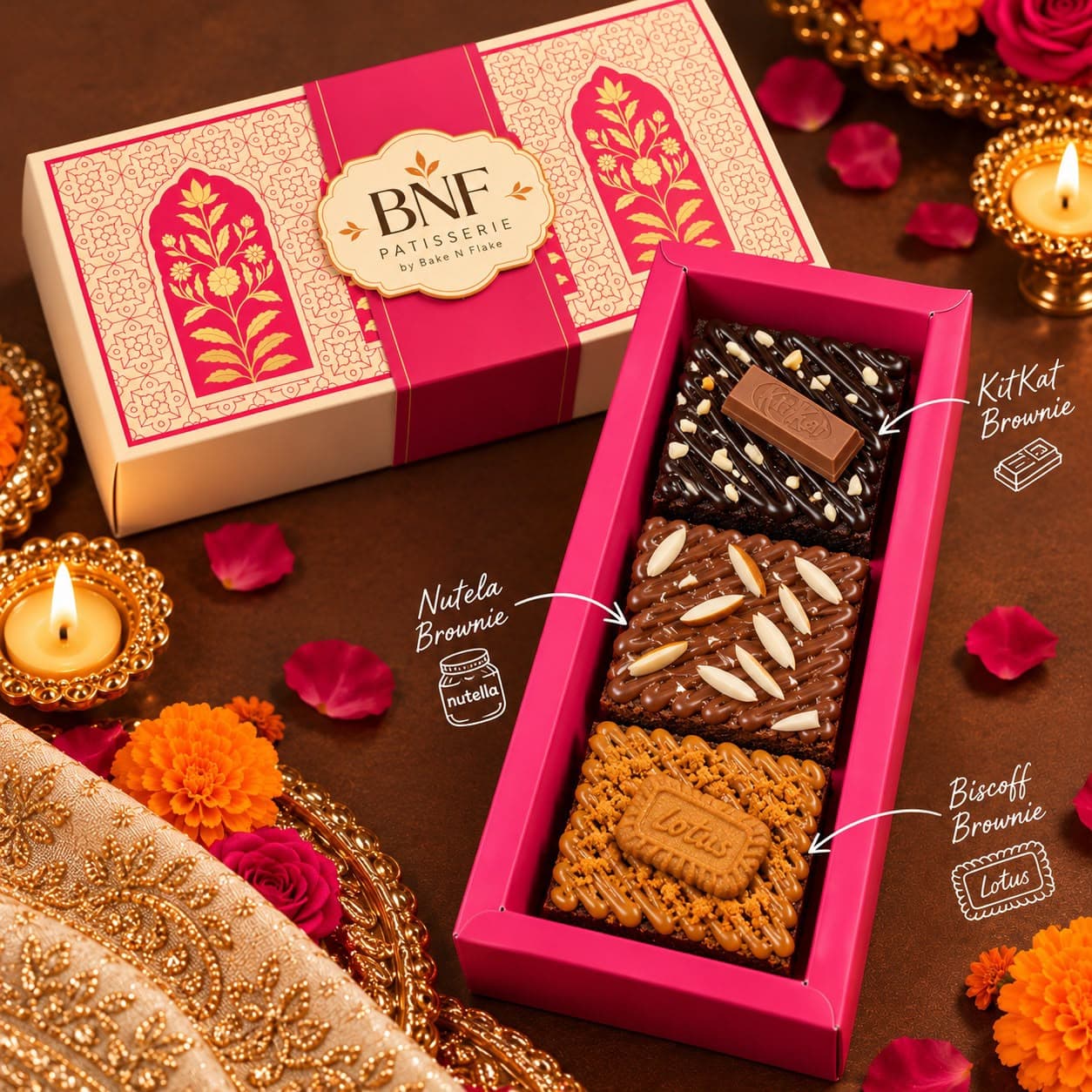 The Brownie Affair – Petite 3 Piece Brownie Box